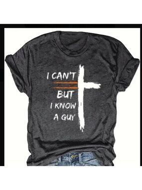 I can't t-shirt Charcol grey New Jesus can